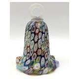 Millefiori Murano Art Glass Bell 5.5"