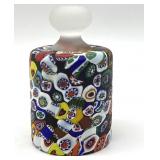 Millefiori Murano Art Glass Paperweight 3"