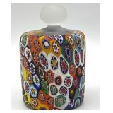 Millefiori Murano Art Glass Paperweight 3.25"