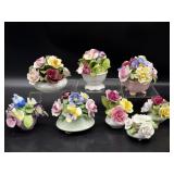 Porcelain Flower Decor 4.5" Tall and Smaller -