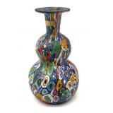 Millefiori Murano Art Glass Small Vase 4.25"
