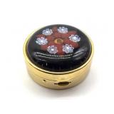 Millefiori Murano Art Glass Pill Case 1.75"