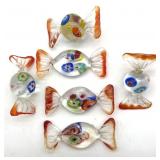 Millefiori Murano Art Glass Candy 2.5"