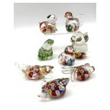 Made in China Art Glass Figures 2.75"