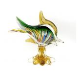 Murano Art Glass Fish Figure 11.5" x 11"