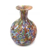 Millefiori Murano Art Glass Small Vase 4" Tall
