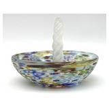 Millefiori Murano Art Glass Ring Holder 4" x 3"
