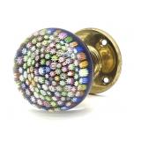 Millefiori Murano Art Glass Door Knob 2.5"
