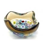 Millefiori Murano Art Glass Bowl 5" x 2.5"
