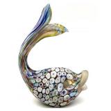 Millefiori Murano Art Glass Fish Figure 5" x 6.5"