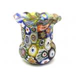 Millefiori Murano Art Glass Toothpick Holder 2.5"