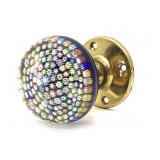 Millefiori Murano Art Glass Door Knob 2.5"