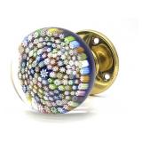 Millefiori Murano Art Glass Door Knob 2.5"
