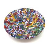 Millefiori Murano Art Glass Dish 5"