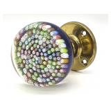 Millefiori Murano Art Glass Door Knob 2.5"