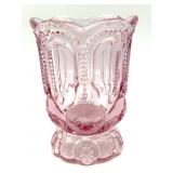 Pink Glass Moon and Stars Pattern Spooner 5.5"
