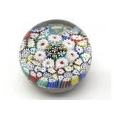 Millefiori Murano Art Glass Paperweight 3" x 2.5"