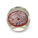 Millefiori Murano Art Glass Paperweight 2.75" x