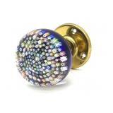 Millefiori Murano Art Glass Door Knob 2.5"