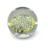 Millefiori Murano Art Glass Paperweight 2.5" x