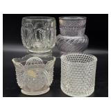 (4) Glass Spooners 4.5" Tall and Smaller