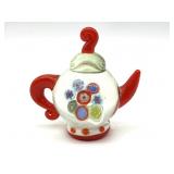 Millefiori Murano Art Glass Teapot 2.75"