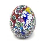 Millefiori Murano Art Glass Paperweight 3"