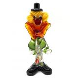 Murano Art Glass Clown Figure 8.25"