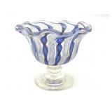 Latticino Murano Art Glass Small Cup 2" Tall