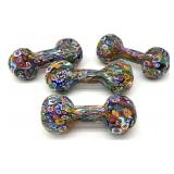 (4) Millefiori Murano Art Glass Knife Rests 4.5"