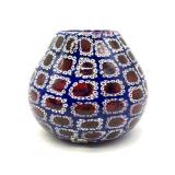 Millefiori Murano Art Glass Vase 4.25"