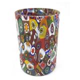 Millefiori Murano Art Glass Cup 3.75"