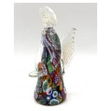Millefiori Murano Art Glass Angel Figure 5"