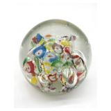 Millefiori Murano Art Glass Paperweight 2.5" Tall