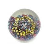 Millefiori Murano Art Glass Paperweight 2.5" Tall