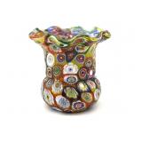 Millefiori Murano Art Glass Toothpick Holder 2.5"