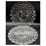 (2) Fostoria America Footed Platters 12.5"
