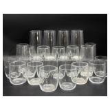 Swirled Glass Cups 6.25" and 3.75"