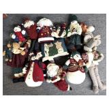 Christmas Stuffed Snowmen, Moose, Santa, and More