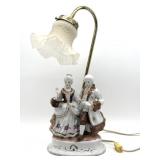 Vintage Porcelain Figural Lamp 16.5"- untested