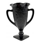 Vintage Black Amethyst Glass Dancing Nymphs