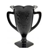 Vintage Black Amethyst Glass Dancing Nymphs