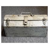 Vintage Metal Toolbox 19" x 8" x 9"