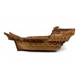 Wood Ship 22" x 7" x 7"