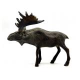Vintage Brass Moose Figure 6.5" x 5.5"