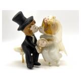 Vintage Wilton Bride and Groom Plastic Cake