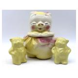 Pig Ceramic Lidded Jar and Shakers - 6.5" Tall