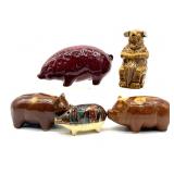 Ceramic Piggy Banks 5" Tall and Smaller -