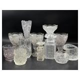 Crystal Vases, Crystal Jar, Pressed Glass Vases,