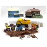Plastic Model Houses, Small Tonka Dump Truck,